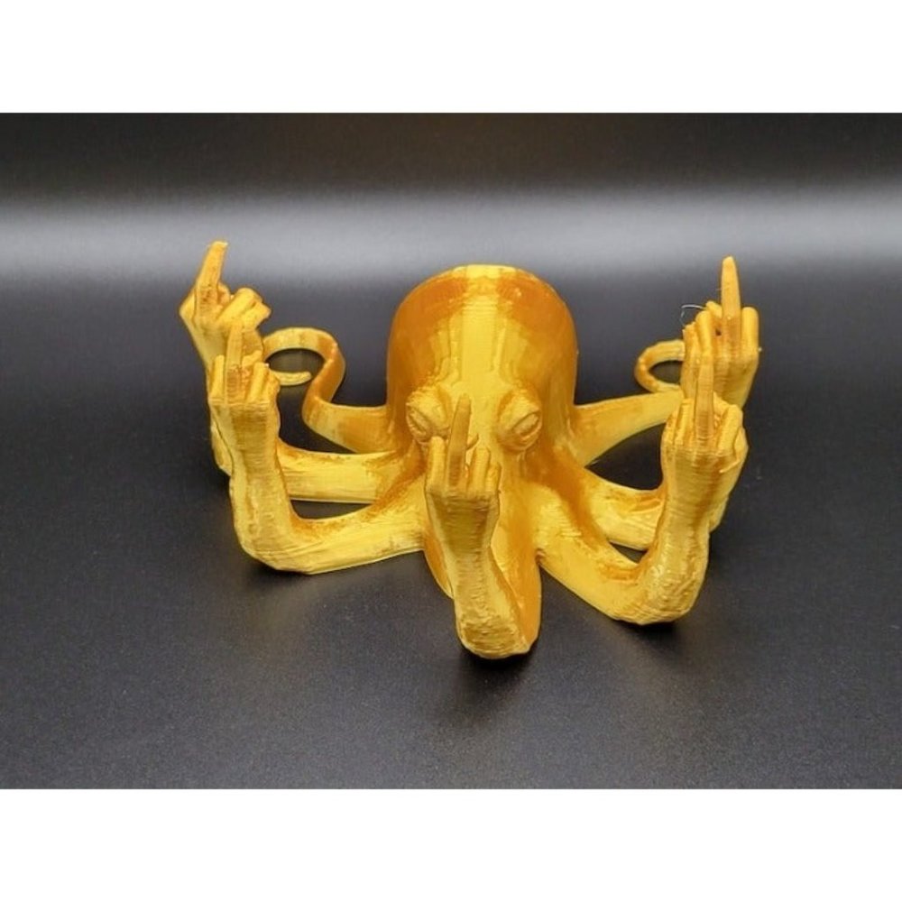 Fucktopus_Middle Finger Octopus_Rude_Prank Gifts_Desk Companion_Gift for Adult